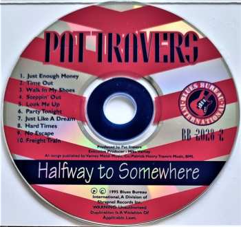CD Pat Travers:  Halfway To Somewhere
