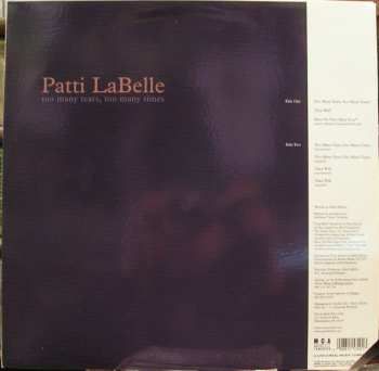 LP Patti LaBelle: Too Many Tears, Too Many Times