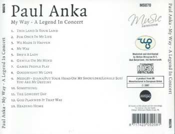 CD Paul Anka: My Way - A Legend In Concert