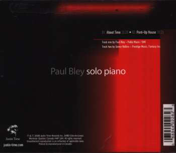 CD Paul Bley: About Time