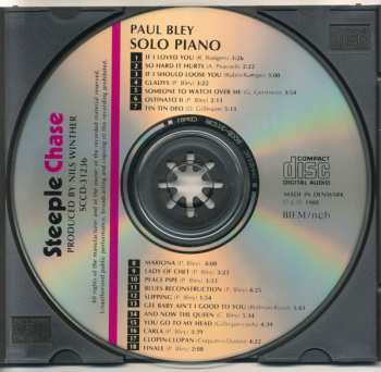 CD Paul Bley: Solo Piano