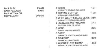 CD Gary Peacock: Paul Bley With Gary Peacock