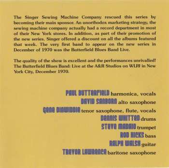 2CD Paul Butterfield: Live New York 1970