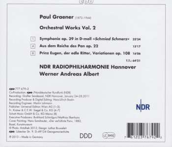 CD NDR Radiophilharmonie: Orchestral Works II (Aus Dem Reiche Des Pan • Symphony Op. 39 • Prinz Eugen)