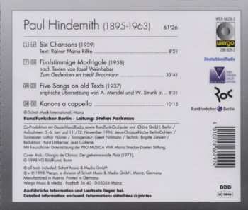 CD Paul Hindemith: Chorwerke