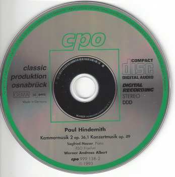 5CD/Box Set Paul Hindemith: Complete Orchestral Works 2