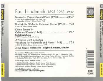 CD Paul Hindemith: Werke Für Violoncello Und Klavier • Vol.II