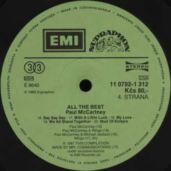 2LP Paul McCartney: All The Best
