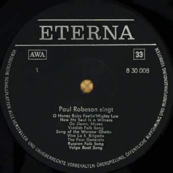 LP Paul Robeson: Paul Robeson Singt