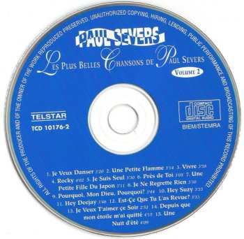 CD Paul Severs: Les Plus Belles Chansons De Paul Severs Volume 2