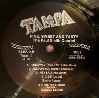 LP Paul Smith Quartet: Fine, Sweet And Tasty