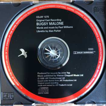 CD Paul Williams: Bugsy Malone (Original Cast Recording)