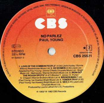 LP Paul Young: No Parlez