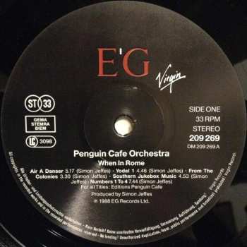 LP Penguin Cafe Orchestra: When In Rome...