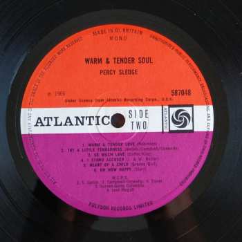 LP Percy Sledge: Warm & Tender Soul