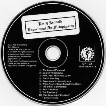 CD Perry Leopold: Experiment In Metaphysics