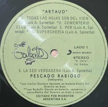LP Pescado Rabioso: Artaud
