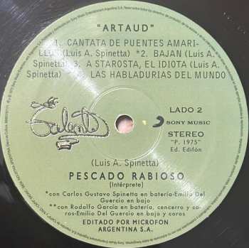 LP Pescado Rabioso: Artaud