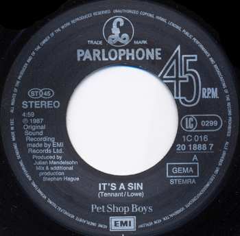 SP Pet Shop Boys: It's A Sin