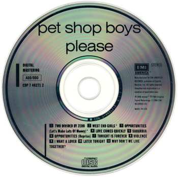 CD Pet Shop Boys: Please