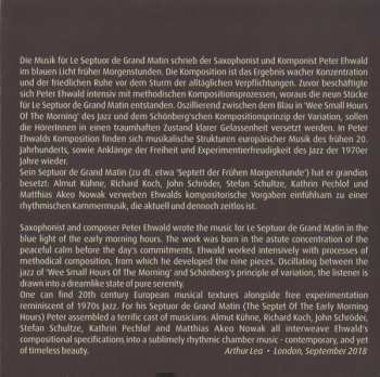 CD Peter Ehwald: Septuor De Grand Matin