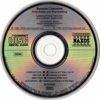 CD Jan Kalivoda: Bassoon Concertos From The Courts Of Baden And Württemberg