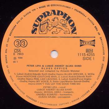 LP Peter Lipa: Blues Office