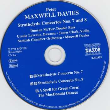 CD Scottish Chamber Orchestra: Strathclyde Concertos Nos. 7 and 8
