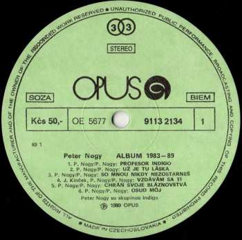 2LP Peter Nagy: Album 1983-89
