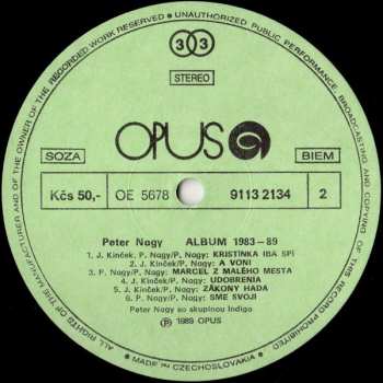 2LP Peter Nagy: Album 1983-89