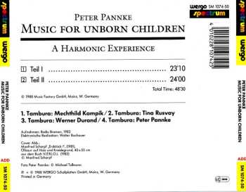 CD Peter Pannke: Music For Unborn Children - A Harmonic Experience