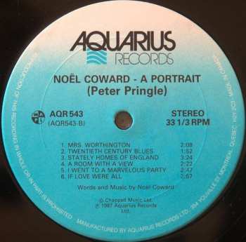 LP Peter Pringle: Noel Coward A Portrait