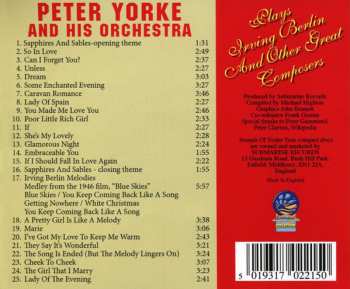 CD Peter Yorke And His Concert Orchestra: Plays Irving Berlin And Other Great Composers