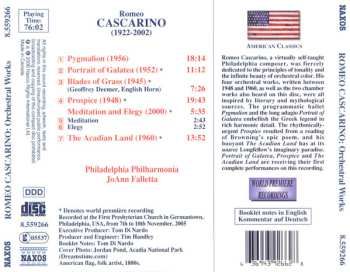 CD JoAnn Falletta: Romeo Cascarino: Pygmalion, Portrait of Galatea, Prospice, The Acadian Land, Blades of Grass