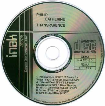 CD Philip Catherine: Transparence