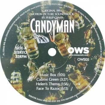 LP Philip Glass: Candyman (Original 1992 Motion Picture Soundtrack) LTD