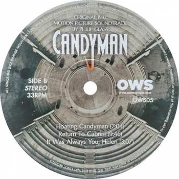 LP Philip Glass: Candyman (Original 1992 Motion Picture Soundtrack) LTD