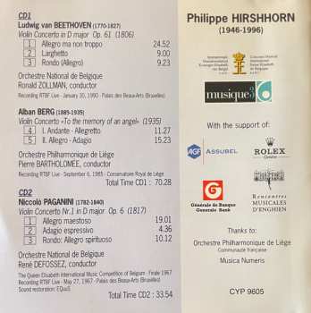 2CD Ludwig van Beethoven: Beethoven / Berg / Paganini