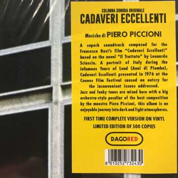 LP Piero Piccioni: Cadaveri Eccellenti LTD