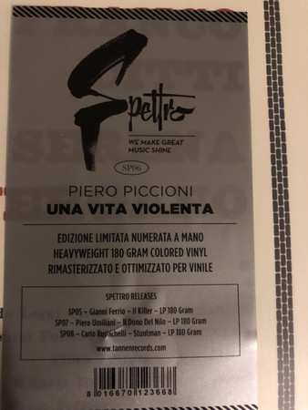 LP Piero Piccioni: Una Vita Violenta LTD | NUM | CLR