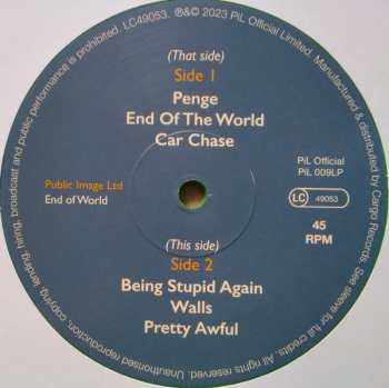 2LP Public Image Limited: End Of World CLR | LTD