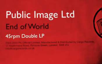 2LP Public Image Limited: End Of World CLR | LTD