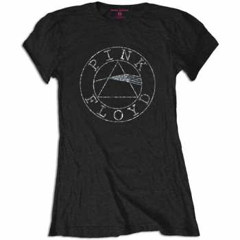Merch Pink Floyd: Dámske Tričko Circle Logo Pink Floyd 