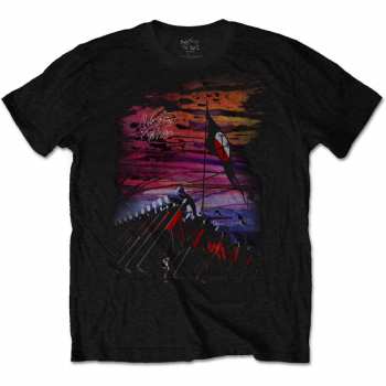 Merch Pink Floyd: Tričko The Wall Flag & Hammers  S