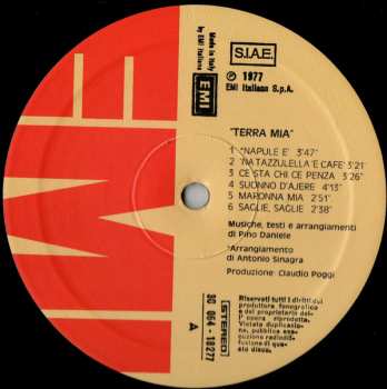 LP Pino Daniele: Terra Mia