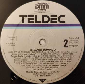 LP Placido Domingo: Belcanto Domingo