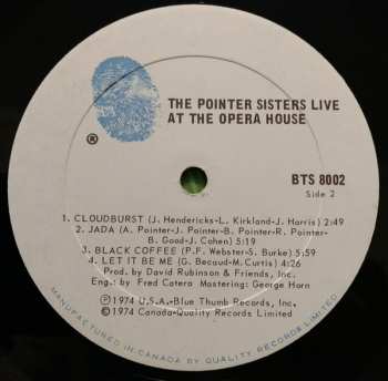 2LP Pointer Sisters: The Pointer Sisters Live At The Opera House
