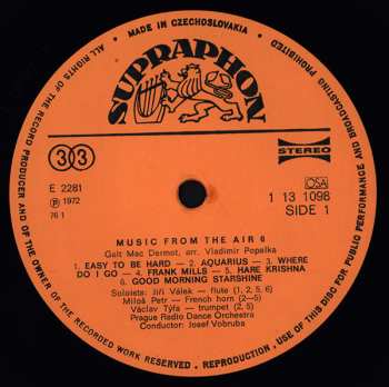LP Czechoslovak Radio Dance Orchestra: Music From The Air 6