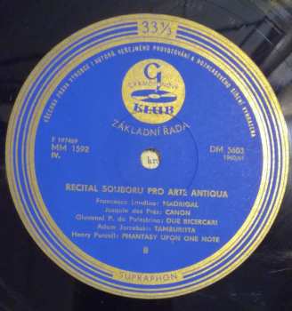 EP Pro Arte Antiqua: Recital souboru (10")