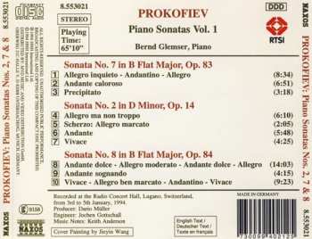 CD Sergei Prokofiev: Piano Sonatas Vol. 1 - Nos. 2, 7 And 8